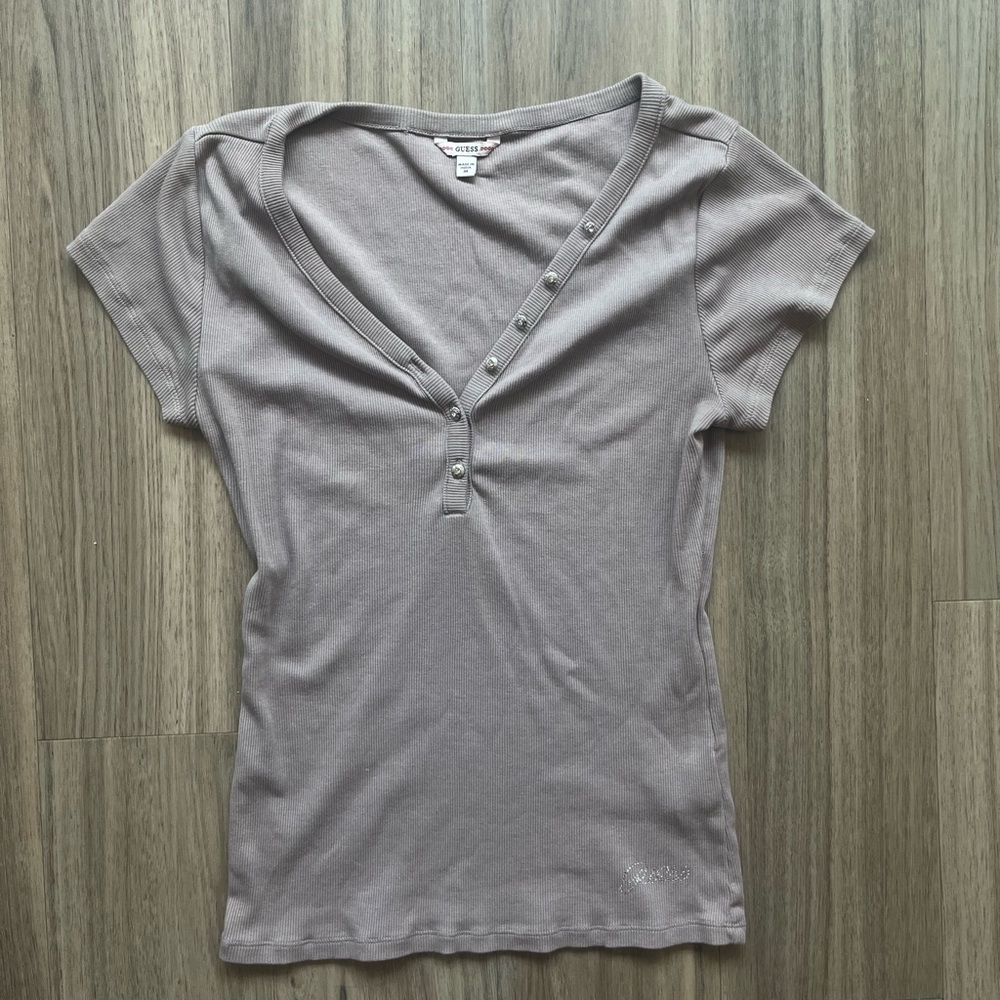 Guess Gray Fitted Polo T-Shirt